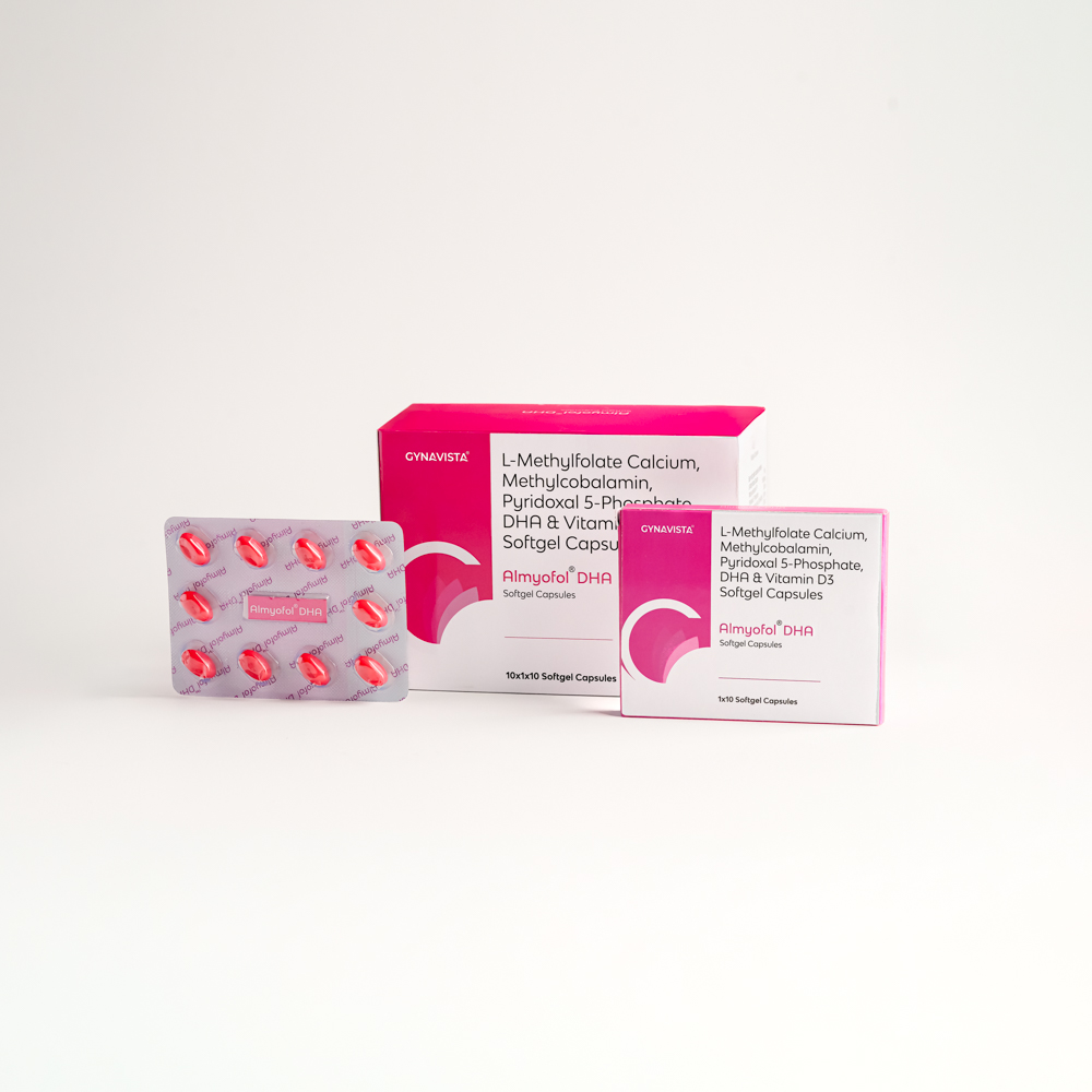 L-Methylfolate 1mg + Methylcobalamin 1500mcg + Pyridoxal 5 Phosphate 0.5mg + DHA 200mg + Biotin 5mg