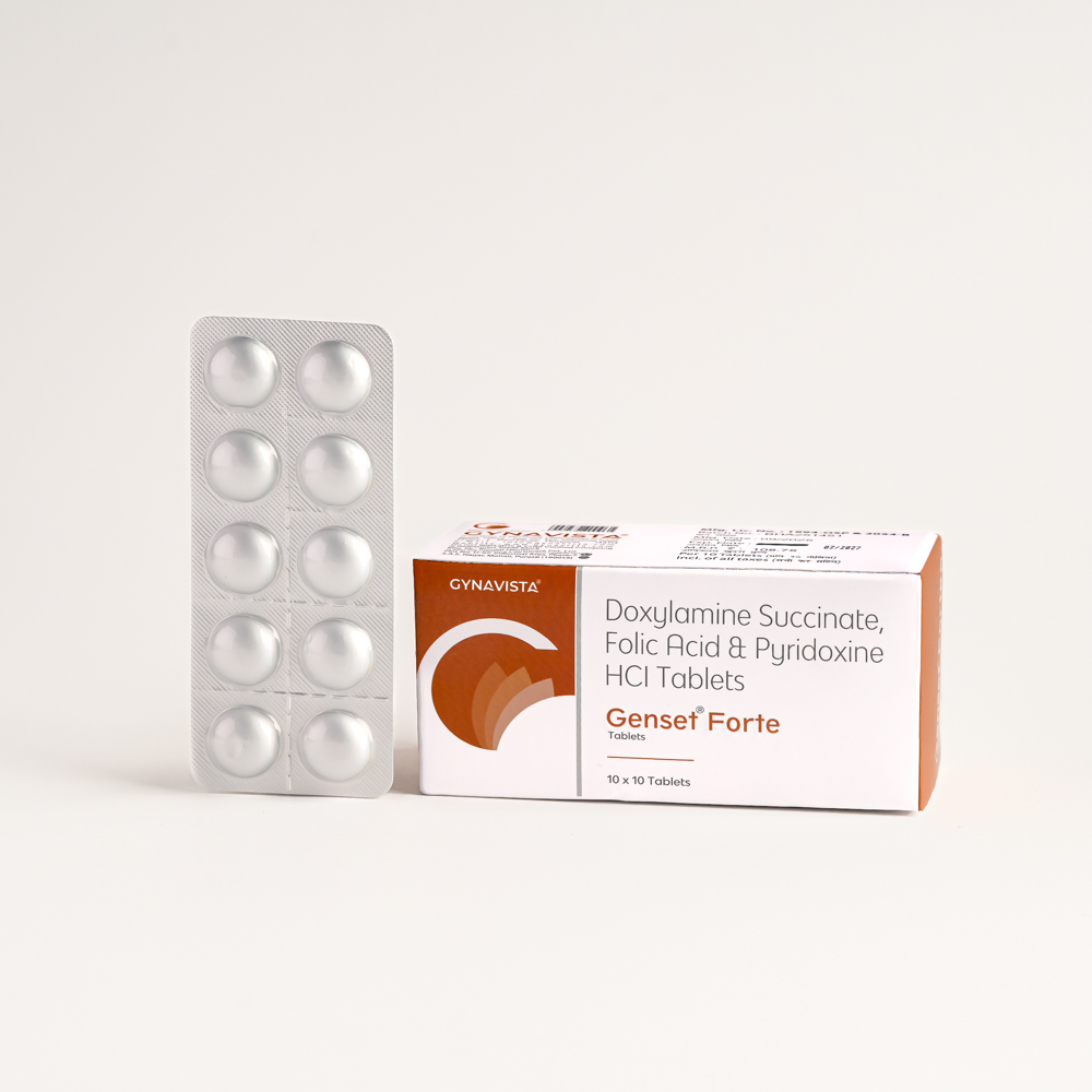 Doxylamine 20mg + Pyridoxine HCL 20mg + Folic Acid 5mg